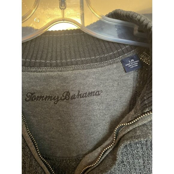 Tommy Bahama Charcoal Gray Textured Sweater Men's Size Large Knit Top - Picture 3 of 7
